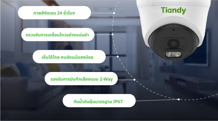 กล้องวงจรปิด Tiandy เห็นทุกสีแม้ในความมืดด้วย Color Maker เห็นทุกสีแม้ในความมืด ด้วย Color Maker จาก Tiandy